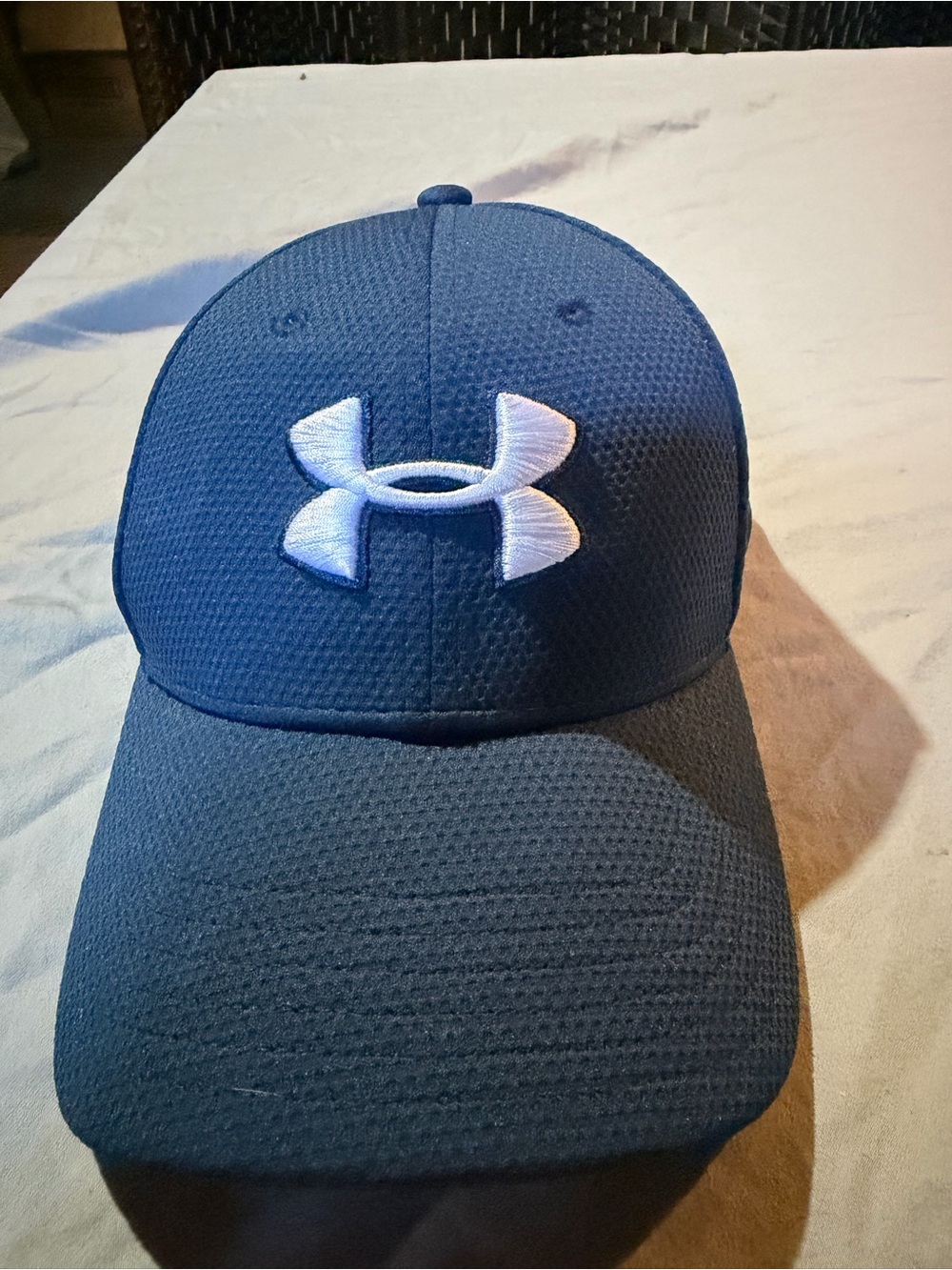 Under Armour Navy and White Logo Performance Cap